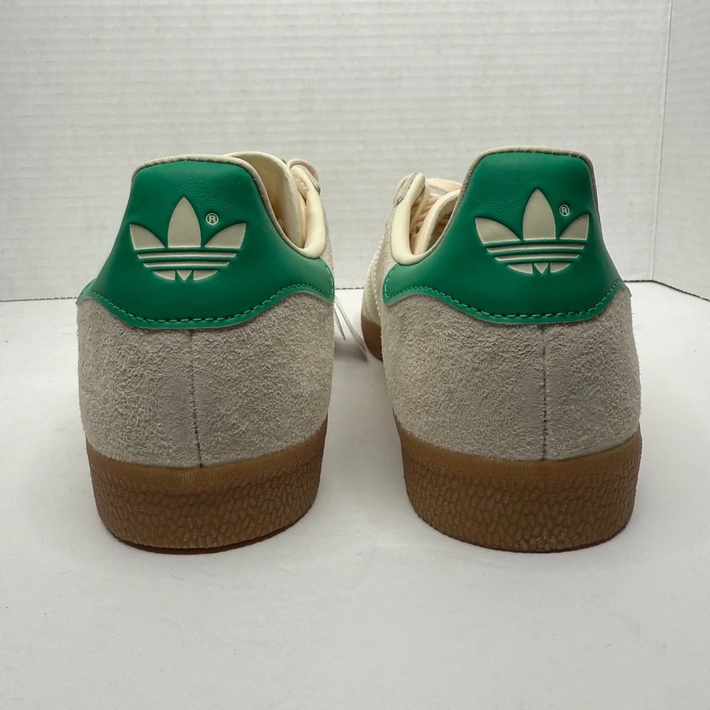 Adidas Gazelle W Womens 8 Wonder White Green IF3235 Suede Gum Sole Sneakers - Picture 5 of 13